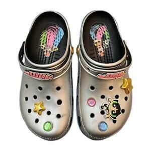 Crocs POWER GIRLS WOMENS SIZE 10 Star Cartoon Slip-on SLIPPERS Waterproof Beach